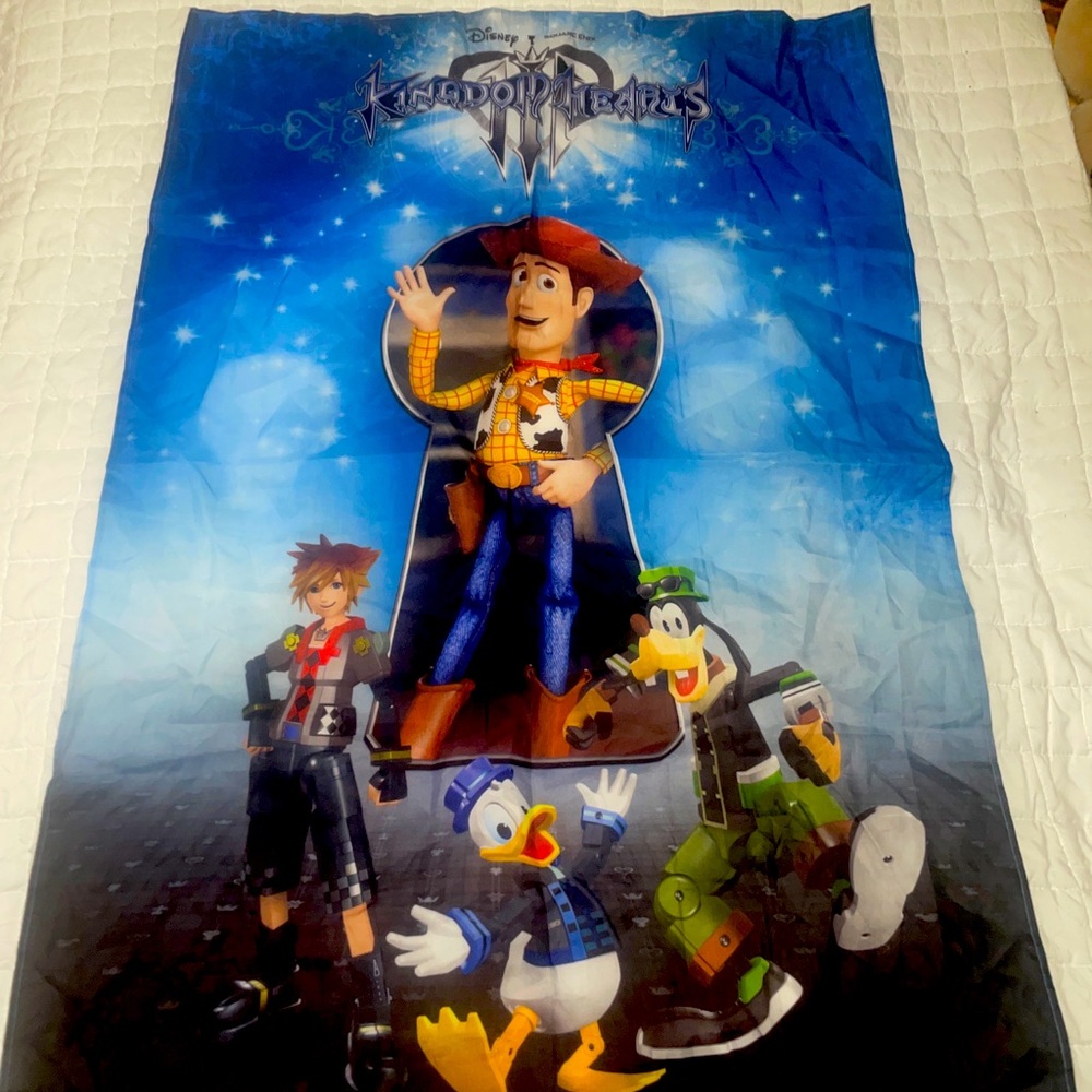 Disney Kingdom Hearts III Collectible Cloth Banners / Wall Flag
